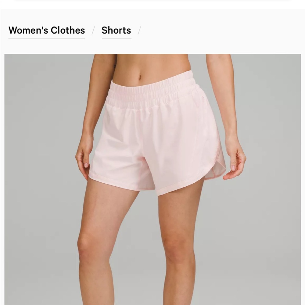 Lululemon running shorts size 6 - light pink